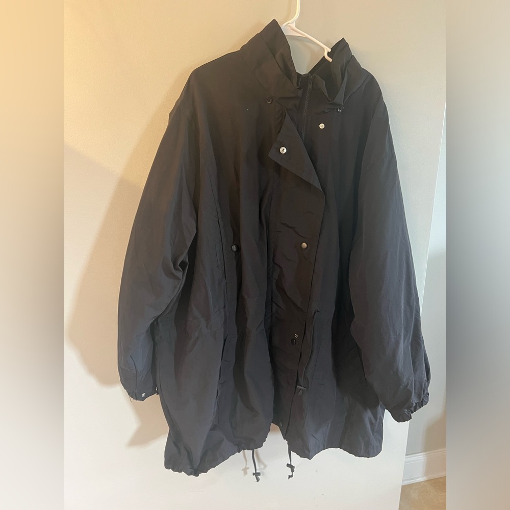 Women within plus size 3X zip up waterproof jacket fleece removable lining